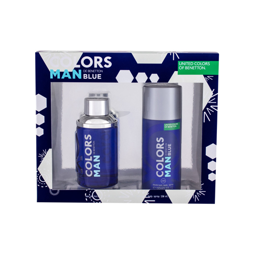 Benetton Colors Blue Man Gift Set: EdT 100ml+DS 150ml