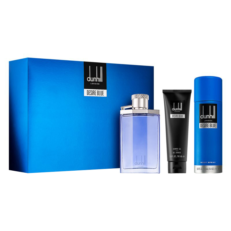 Köp Dunhill Desire Blue Gift Set: EdT 100ml+SG 90ml+ASB 90ml+Cosmetic ...